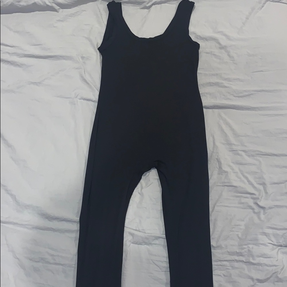 Black fitted jumpsuit
